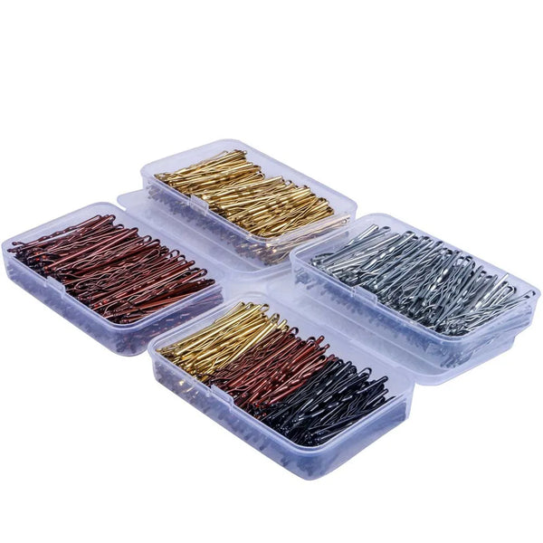 Elegant Metallic Hair Clips Set