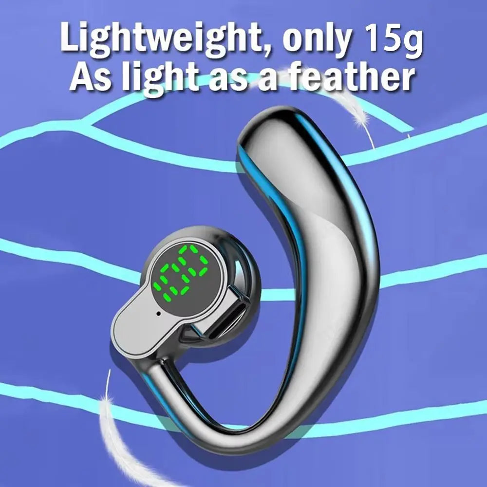 180° Rotatable Bluetooth 5.4 Wireless Headphones Waterproof With Microphone Noise Canceling Headset Digital Display