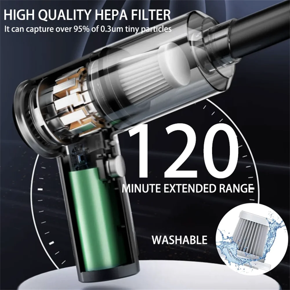 Cordless Handheld Vacuum Cleaner - 15000Pa Suction