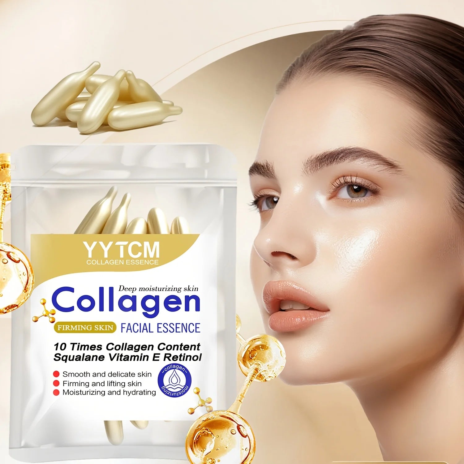 Collagen Firming Capsules - Squalane & Retinol Face Essence