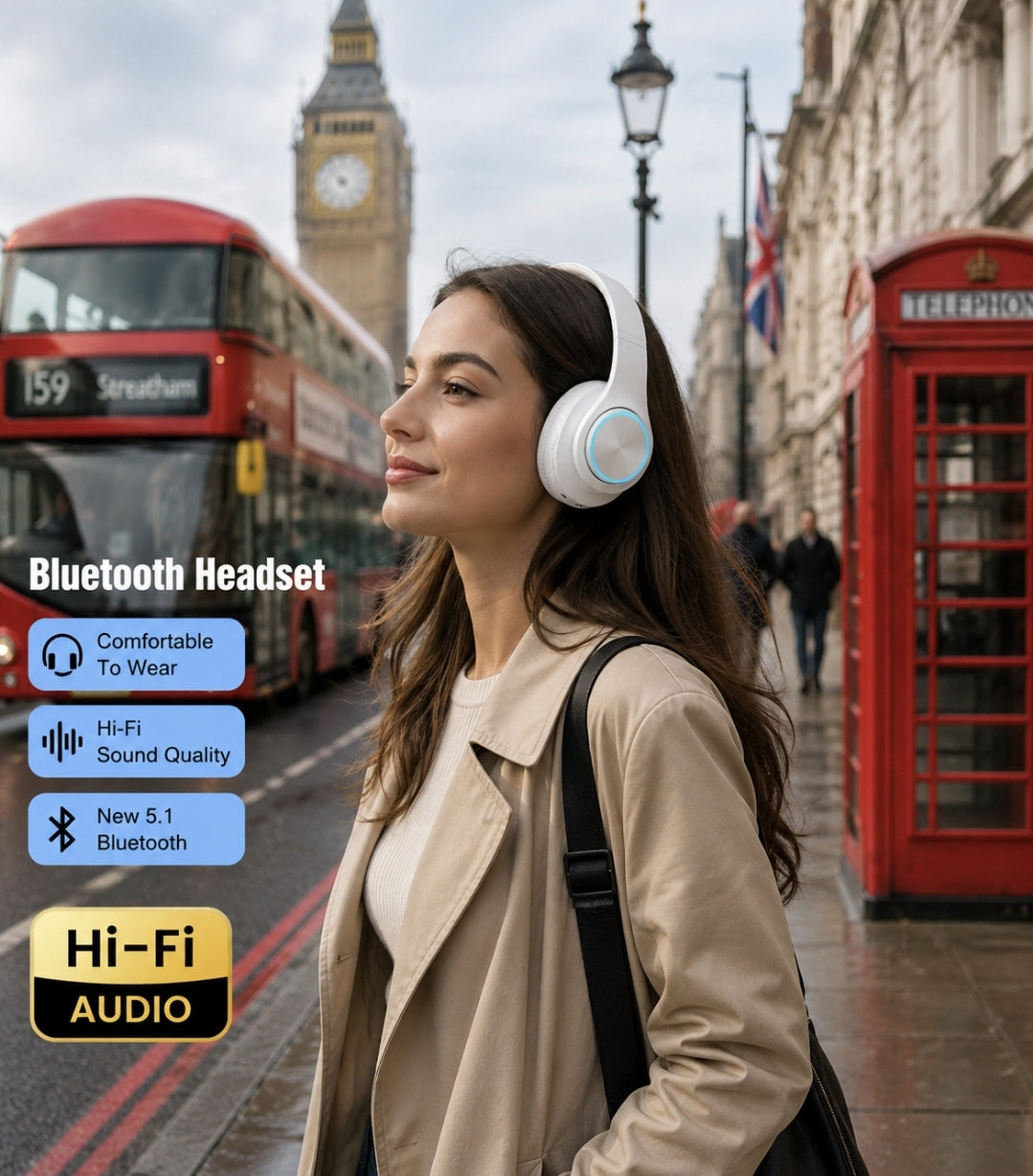 Bluetooth Headphones RGB Lighting Noise Cancellation Foldable Headsets Over Ear Stereo HIFI Sports Headset TF Music Player B39